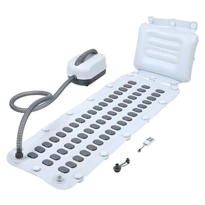 Bathtub Spa Bubble Massage Mat, 6-Speed Adjustable Air Bubble Maker with Remote Control, Suction Cups & Inflatable Pillow