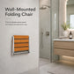 Wall-Mounted Folding Shower Seat – Stainless Steel Fold-Down Bath Bench for Seniors, 400 lb Capacity