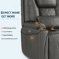 Power Lift Recliner Chair, PU Leather Electric Stand Assist Sofa with Charging Ports, Cup Holders & Power Reclining