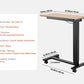 Height & Angle Adjustable Overbed Table with Swivel Casters, Mobile Rolling Bedside Laptop Desk for Home & Office