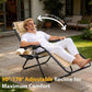 Set of 2 Zero Gravity Reclining Lounge Chairs – Portable Folding Outdoor Chairs with Cup Holder Trays & Adjustable Pillows