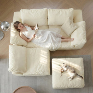 Modern Modular Cloud Sectional Sofa – Oversized Deep Seat Couch with Removable Cushions for Living Room