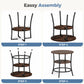 21.85" Round 2-Tier Side Table with Storage Shelf & Metal Frame for Living Room and Bedroom