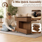 Solid Wood Lift-Top Coffee Table with Storage & Wheels, Square Walnut Wood Side Table, No Assembly Required