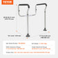 Adjustable Toilet Safety Rails – Width & Height Adjustable Bathroom Support Frame, Fits Most Toilets, 300 lb Capacity