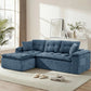 110-Inch L-Shaped Boneless Cloud Sectional Sofa with Ottoman – Deep Seat Chenille Modular Couch, No Assembly Required