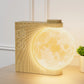 Moon Lamp Sunrise Alarm Clock with White Noise, Dual Alarms, 10 RGB Light Modes, Sleep Timer, Wood Grain Finish