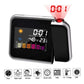 LED Digital Projection Alarm Clock with Night Backlight, Adjustable Projector Angle & Color Display for Bedroom and Living Room