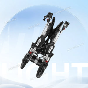Folding Steel Wheelchair with Voice Prompt System and Push Assist Mode