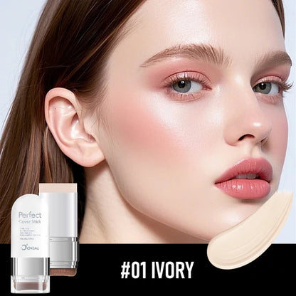 Foundation & Concealer Cream Stick, Lightweight Natural Coverage, Waterproof & Long-Lasting Finish