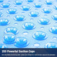 Extra Large Non-Slip Bathtub & Shower Mat 40x16 Inch, PVC Bath Mat with Suction Cups & Drain Holes, Machine Washable