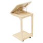 C-Shaped Side Table with Wheels – 55 lbs Capacity, 0–40° Adjustable Tilt Top, Rolling Laptop Table for Sofa, Bed & Office