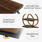 Narrow End Table with 3 Storage Shelves, Industrial Wood Side Table for Sofa, Living Room & Small Spaces
