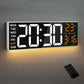 LED Digital Wall Clock with RGB Night Light, Temperature Display, Dual Alarms & Countdown Timer, 12/24 Hour