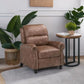 Faux Leather Pushback Recliner Chair with Rivet Accents, Upholstered Armchair for Living Room