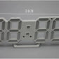 Minimalist LED Digital Alarm Clock, 3D Desk & Wall Clock for Bedroom, Living Room, Home Office – White
