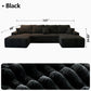 131-Inch U-Shaped Modular Cloud Sectional Sofa Bed – Oversized Boneless Corduroy Deep Seat Couch, No Assembly Required
