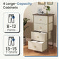 4-Drawer Fabric Nightstand with Removable Storage Bins, Steel Frame & Wood Top, Bedside Organizer for Bedroom & Living Room