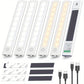 Rechargeable Motion Sensor Under Cabinet LED Lights, 2 Light Colors, 1/3/5/6-Pack