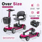 4-Wheel Foldable Mobility Scooter for Adults, 20Ah Detachable Battery, 418 lb Capacity, Electromagnetic Brake, 360° Swivel Seat