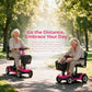 4-Wheel Electric Mobility Scooter for Adults, Swivel Seat, Puncture-Proof Tires, Portable Outdoor Travel Scooter with Basket