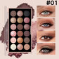 18-Color Earth Tone Eyeshadow Palette, Matte, Pearlescent, Fine Shimmer & Glitter Finishes, Long-Lasting Eye Makeup