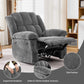 Extra-Wide Manual Recliner Chair – 155° Reclining Upholstered Armchair with Terry Cloth for Living Room & Bedroom