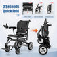 Lightweight Folding Aluminum Alloy Electric Wheelchair with Lithium Battery