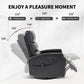 Black Fabric Swivel Rocker Recliner Chair with Massage & Heat – Manual Reclining Lounge Chair for Living Room