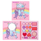 14-Color All-in-One Makeup Palette with Rainbow Matte & Shimmer Eyeshadow, Blush & Lip Gloss, Cute Cartoon Design