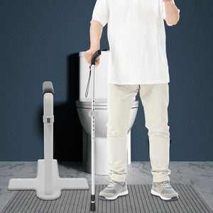 Adjustable Stand Assist Rail – Heavy Duty Floor-Mounted Mobility Support with Soft Grip, 330 lbs Capacity