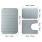 Black Memory Foam Bathroom Mat, Soft Thick Absorbent Bath Rug with Non-Slip Backing, Quick Dry Machine Washable