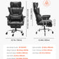 Ergonomic Executive Office Chair, 300/400 lb Capacity PU Leather Reclining Chair with Adjustable Height