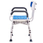 360° Rotating Shower Stool with Padded Seat & Foldable Arms – Height Adjustable Aluminum Bath Chair, 400 lb Capacity