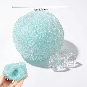 Light Blue Slushie-Texture Squeeze Ball, Soft Crunchy ASMR Sensory Fidget Toy