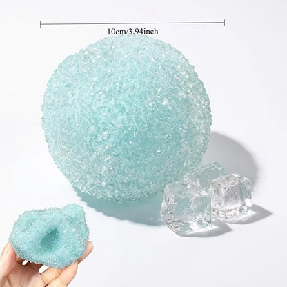 Light Blue Slushie-Texture Squeeze Ball, Soft Crunchy ASMR Sensory Fidget Toy