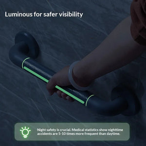 Luminous Non-Slip Toilet Safety Rail – Wall-Mounted Bathroom Support Armrest for Seniors & Disabled Users