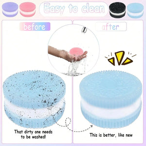 2-Pack Handmade Blue Silicone Taba Squishy Toys, Sticky Sensory Fidgets & Collectible Decor