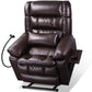 Dual Motor Power Lift Recliner Chair with Heat & Massage, Infinite Position Stand Assist Chair with USB, Cup & Phone Holders – Gray