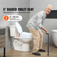 6" Raised Toilet Seat – Universal Toilet Riser with Secure Screw-Lock Design & Toilet Seat, 300 lb Capacity