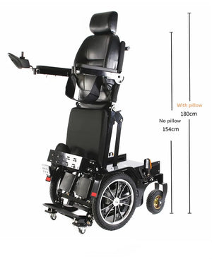 900W Reclining Standing Electric Wheelchair with Headrest