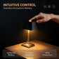 Rechargeable LED Square Table Lamp, Aluminum, 5200mAh Battery, USB-C Charging, Touch Dimming, IP54, Non-Slip Base