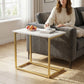 27" C-Shaped End Table, Slide-Under Sofa Side Table for Living Room & Bedroom