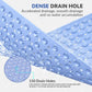 Non-Slip Bathtub & Shower Mat 27.5x15.7 Inch, Beige Foot Scrubber Bath Mat with Suction Cups & Drain Holes, Machine Washable