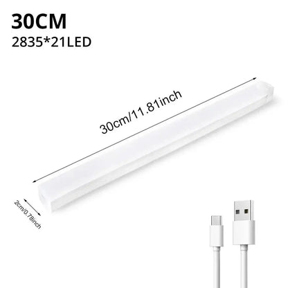 Wireless LED Motion Sensor Night Light, USB Rechargeable Magnetic Light for Wardrobe, Closet, Kitchen, Hallway & Cabinet