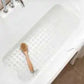 Extra Large Non-Slip Bathtub & Shower Mat 40x16 Inch, PVC Bath Mat with Suction Cups & Drain Holes, Machine Washable