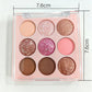 9-Pan All-in-One Face & Eyeshadow Palette, Oat & Rose Shades with Highlighter, Blush & Contour