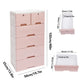 6-Drawer 5-Tier Rolling Storage Cart with Lock & Wheels, 55 lb Capacity PP Mobile Organizer Cabinet for Bedroom & Study