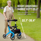 Lightweight Foldable Rollator Walker with Seat – 300 lbs Capacity, Adjustable Handles, 4-Wheel Mobility & Storage Bag