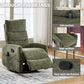 Black Fabric Swivel Rocker Recliner Chair with Massage & Heat – Manual Reclining Lounge Chair for Living Room